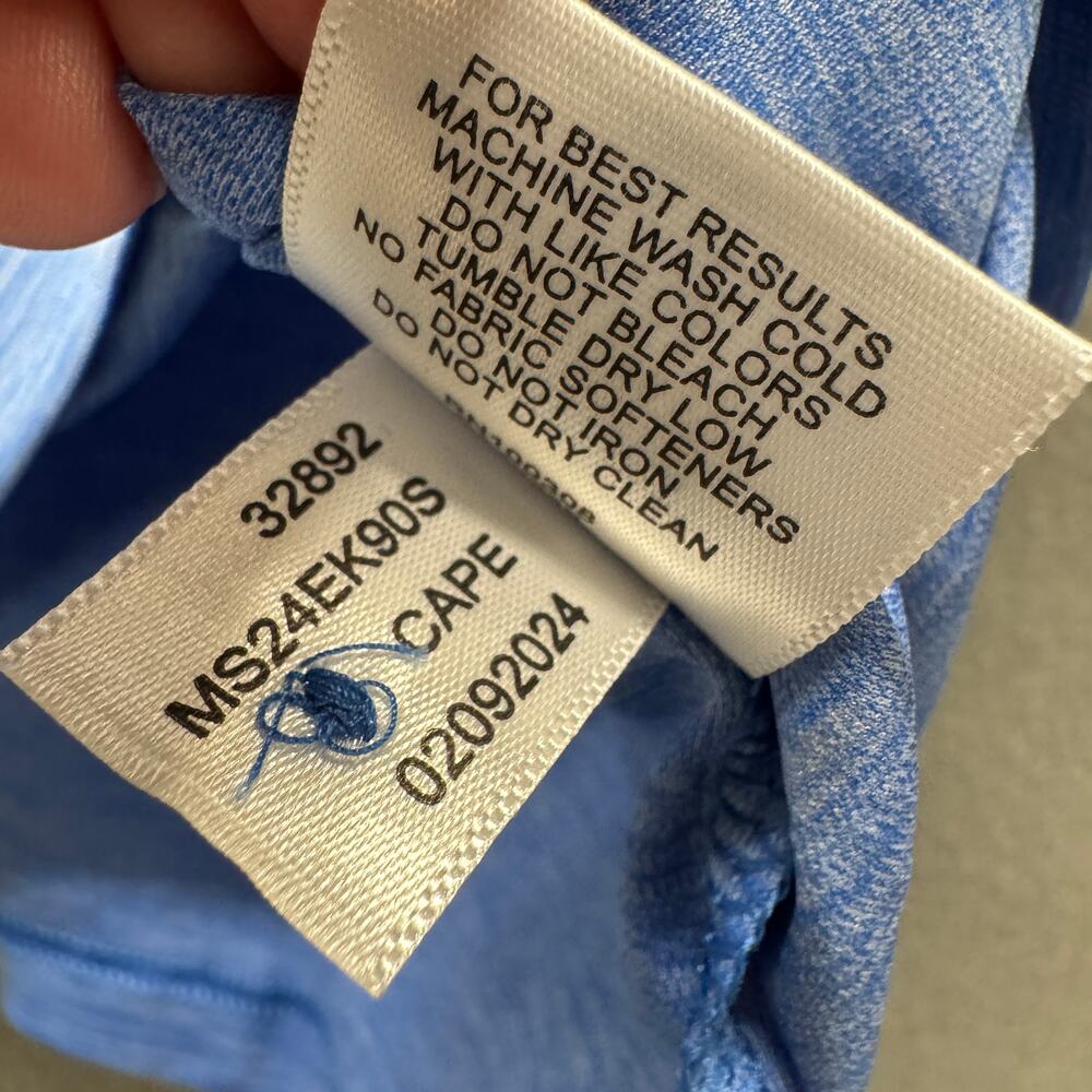 Peter Millar Polo Shirt Mens Small Blue Featherweight UPF 50+ LIBERTY NATIONAL - Picture 6 of 7